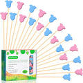 100Pcs Baby Gender Reveal Cocktail Picks Boy or Girl Theme Decor Toothpicks by Crafterlife