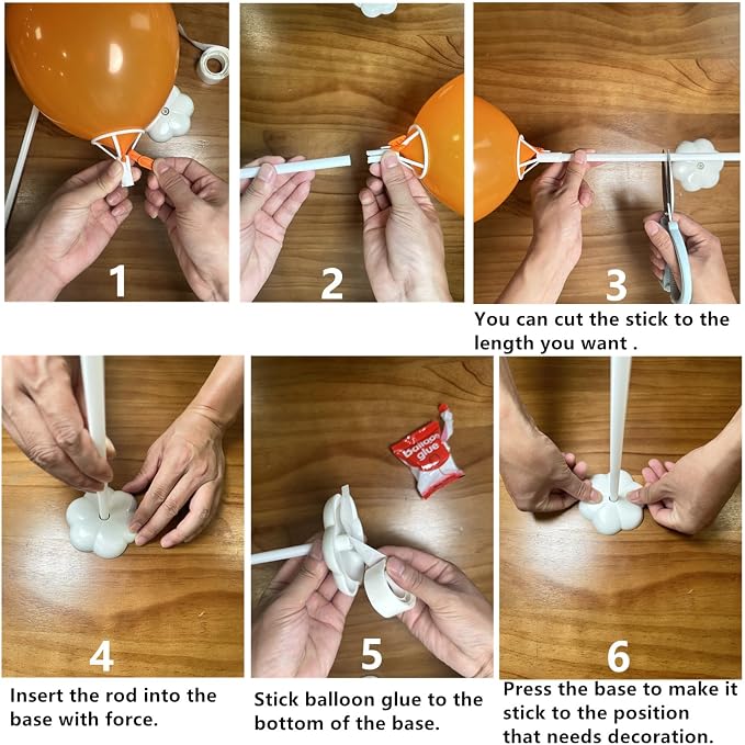 Balloon Stand Kit, 15 pack Balloon Stick Holder - Image 3
