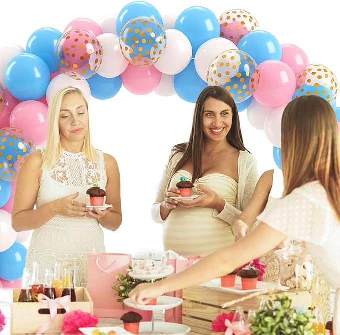 Patimate Gender Reveal Pink and Blue Balloons Set - Image 8