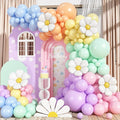 Daisy Balloon Garland Arch Kit 158Pcs, Pastel Rainbow Daisy Balloon Arch Kit by YYDTMHT