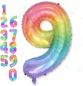 Big Number 9 Balloons, Rainbow Colorful Foil 9 Balloon Numbers 40 Inch by Froova