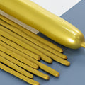 260 Balloons Metallic Gold, Thickened 100 Pack Long Balloons Twisting Skinny by VHUWE