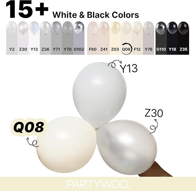 PartyWoo Beige Balloons 120pcs Cream Ivory Color 18 12 10 5 Inch | Balloons - Image 4