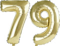 40 Inch Number 79 Balloons for 79th Birthday Party Decorations, 0-100 Champagne by FOBELEC