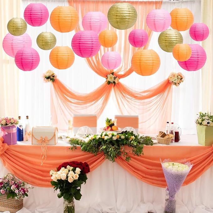 Paper Lanterns Party Decorations, Hanging Round Chinese Lanterns - Image 5