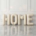 40 Inch Beige HOME Balloons, Large Cream Letter Balloon by BIAPIAN