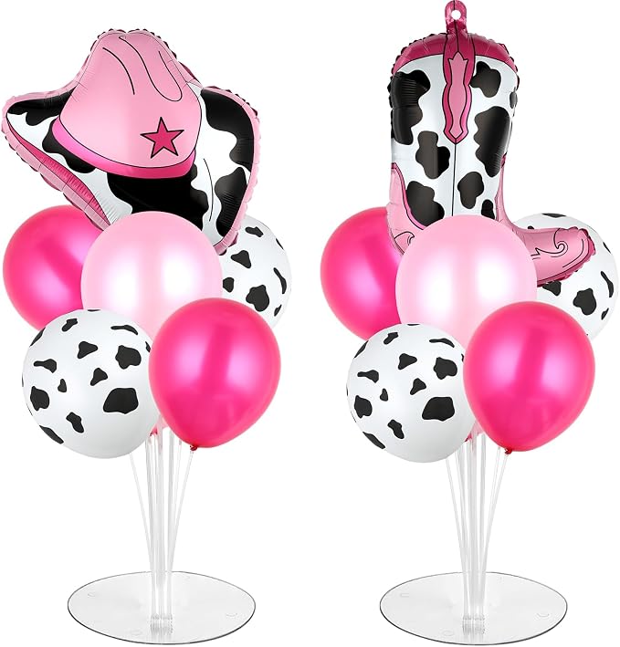 Cowgirl Party Balloons Stand Kit 2 Sets by Naozinebi