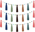 Syhood 3 Pcs Boho Tassel Garland Boho Rainbow Pom Pom Wall Decor Each 50'' by Syhood