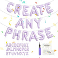 Purple Foil Letter Balloons, fully inflated state lasts multiple days by TangTuan