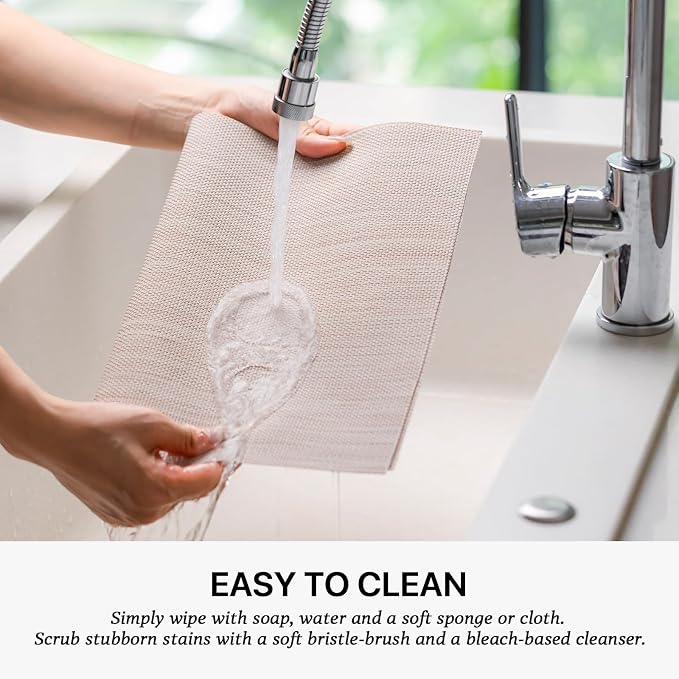 LEXMORE Placemats Set of 6 Vinyl/Plastic Woven Place Mats - Image 4