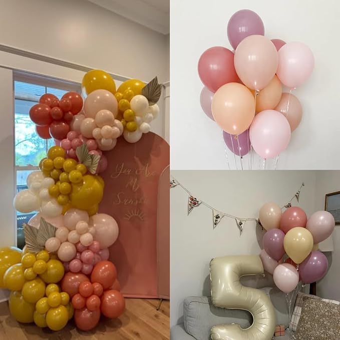 Pink and Purple Balloons 12inch Dusty Purple Blush Pink Balloon - Image 8
