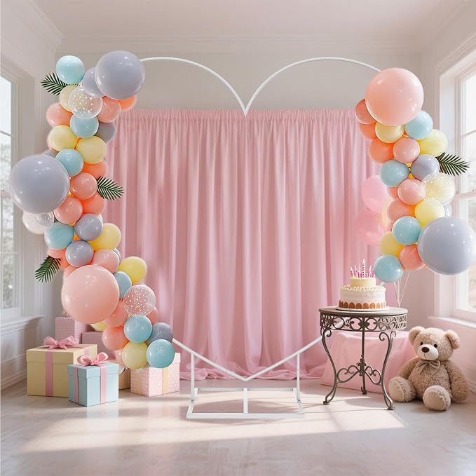 Metal Balloon Arch Kit, Love Balloon Column Arch Frame, Wedding Heart Arch - Image 5
