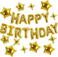TONIFUL 35PCS Gold Happy Birthday Decorations Kit 16 Inch Happy Birthday by TONIFUL