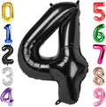 40 Inch Black Number 4 Balloon Birthday Party Decorations by Hadoife