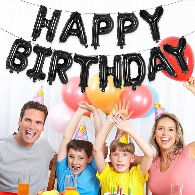 26 Pcs Black Letter Balloons, 16 Inch Foil Alphabet Letter Balloons, Letter A-Z - Image 3
