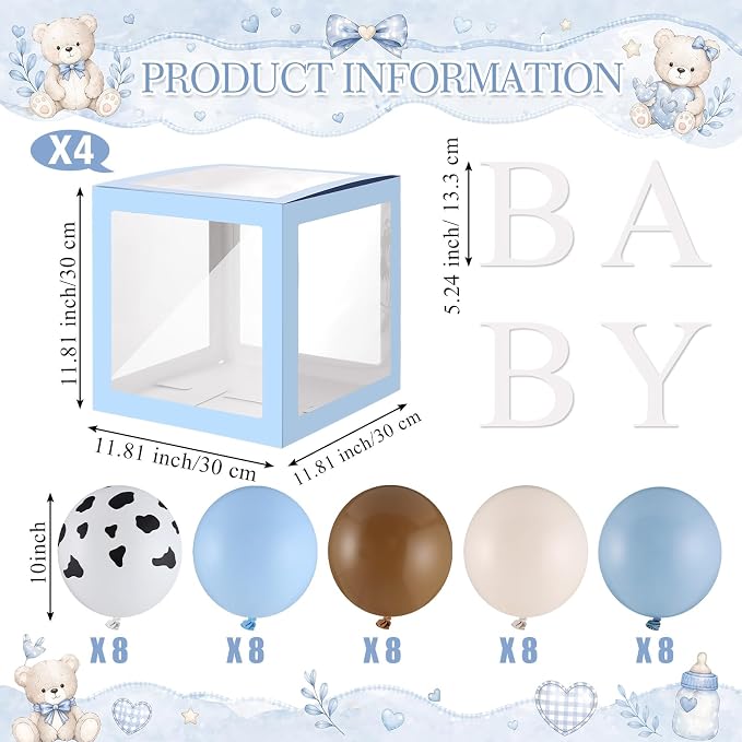 Gejoy Cowboy Baby Shower Party Decorations Babys Boxes - Image 2