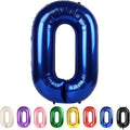 40 Inch Number 0 Balloon, Inflation Straw & Self-Sealing, Leak-Proof Aluminum by Mluchee