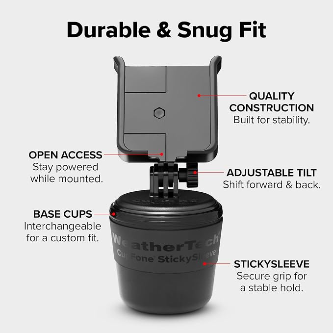 WeatherTech CupFone, Universal Cup Holder Phone Mount - Image 3
