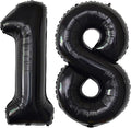 Black 18 Number Balloons Giant Jumbo Number 18 Foil Mylar Balloon by COLORFULELVES