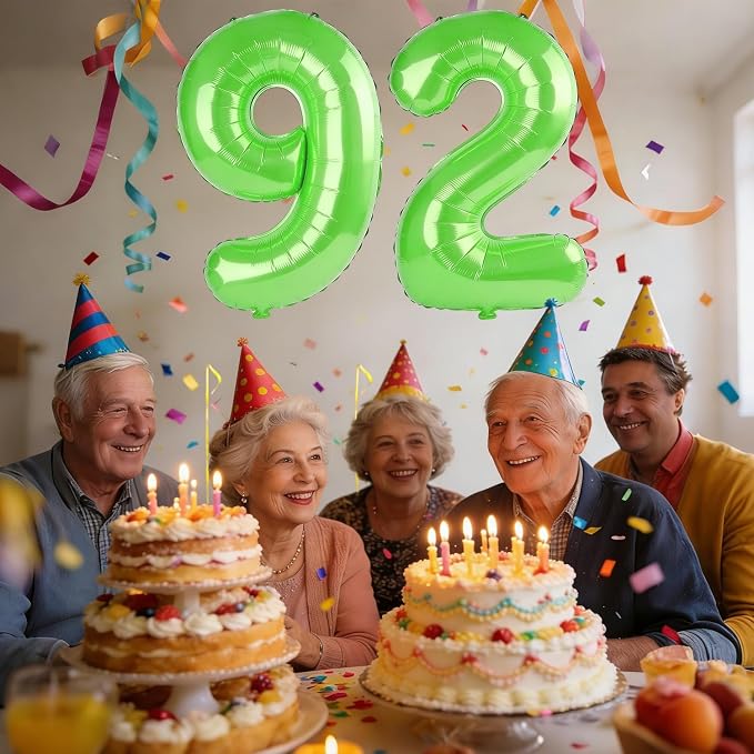 40 Inch Number 92 Balloons for 92nd Birthday Party Decorations, 0-100 Fruit - Image 2