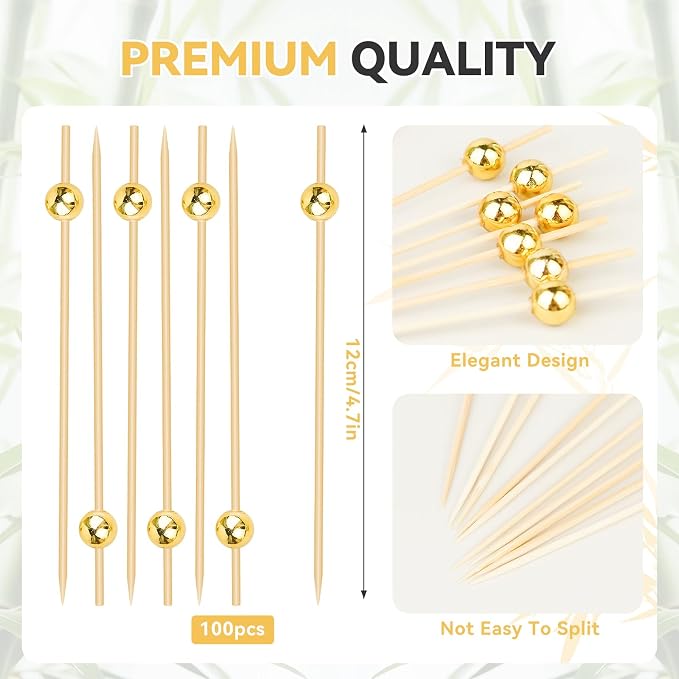100PCS Cocktail Picks, Fancy Toothpicks - Image 2