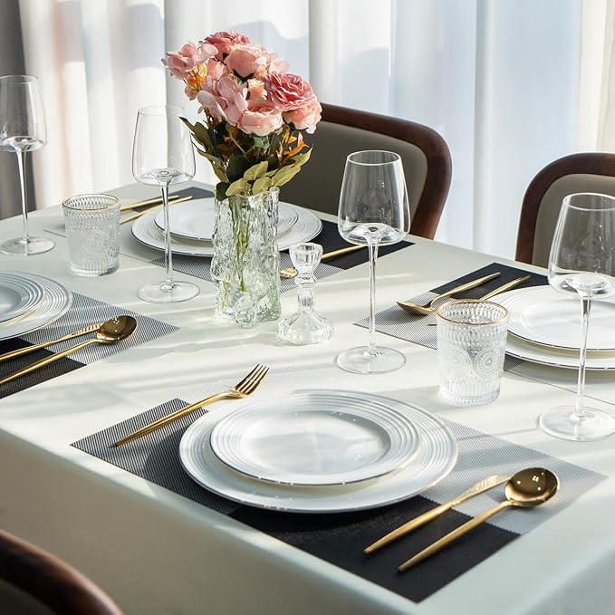 Placemats Set of 12 Vinyl/Plastic Woven Place Mats - Image 6