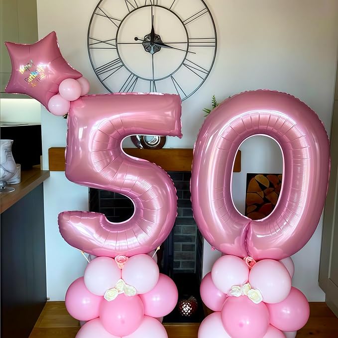 Pastel Pink 9 Balloon Number, 40 Inch Light Pink 9 Balloons Large Helium Foil - Image 7