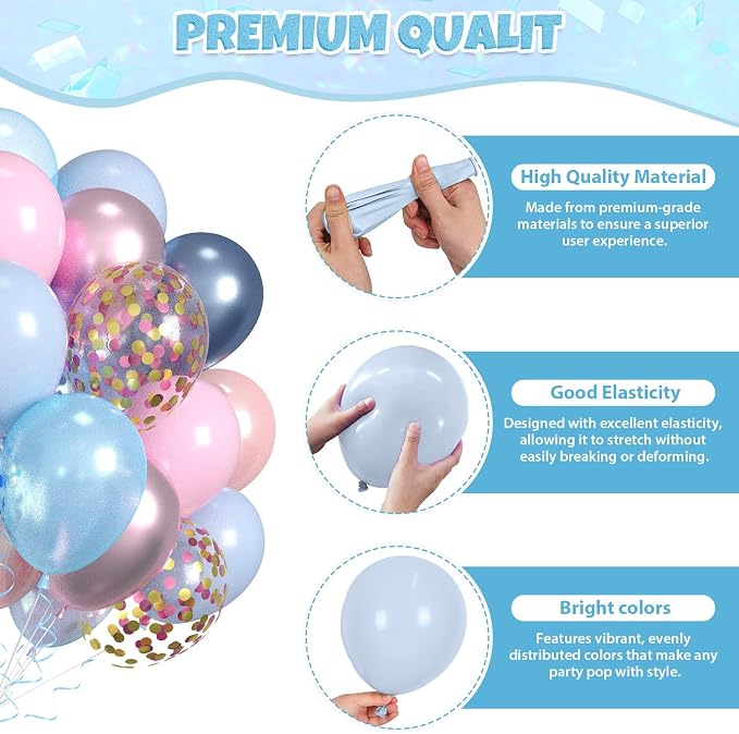 Pink and Blue Balloons - Image 3