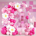 139pcs Pink Cartoon Cat Balloon Arch Kit by BAUANOOY