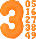 40 IN Orange Birthday Number 3 Balloon Fluorescent Orange Foil Balloon | by YOIOZAIZAI
