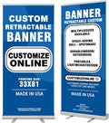 Custom Retractable Banner with Stand, Personalized Roll Up Banner, Full Color by GagetElec