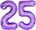 Number 25 Purple Balloons 40 Inch Giant Foil Purple 25 Helium Balloons by LHOAVWE