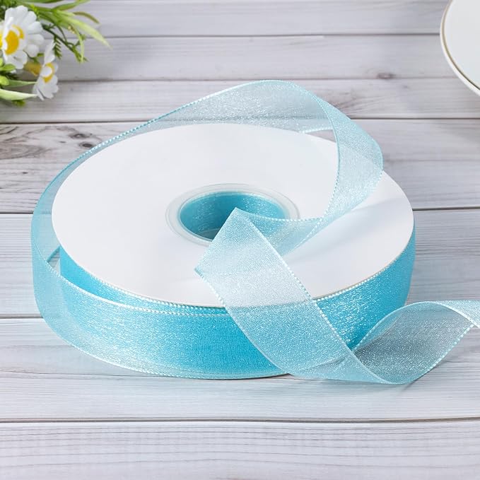 Sheer Organza Ribbon 1 Inch Chiffon Ribbons - Image 2