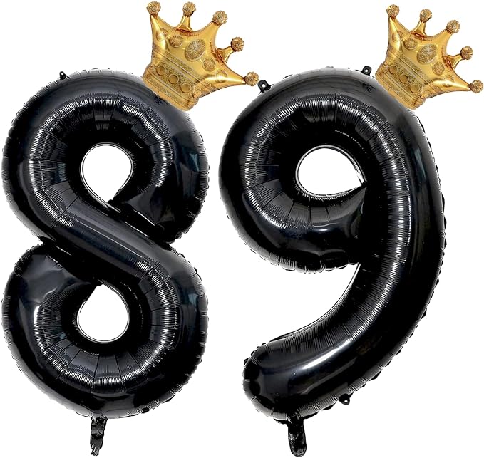 40 inch Large Black 89 Balloon Number by Unknown