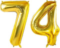 Number 74 Balloons for 74th Birthday Party Decorations, 0-100 Large No.74 by Joycard