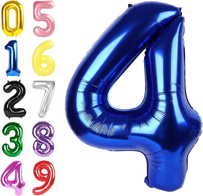 Numbers 3 Balloon 40Inch Navy Blue Balloons by Argthjy