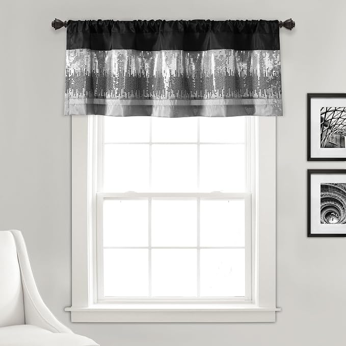 Lush Decor Night Sky Sequins Valance Curtain Single by LushDecor