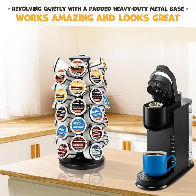 K Cup Holder-Coffee Pods Holder Storage Organizer Stand 40 Pods Capacity | K - Image 6