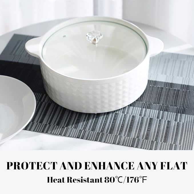 Placemats Set of 12 Vinyl/Plastic Woven Place Mats - Image 4