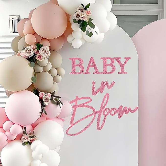 Baby in Bloom Sign, 16”x24” Felt Letter Baby Shower Sign Baby in Bloom Party by MASTRON