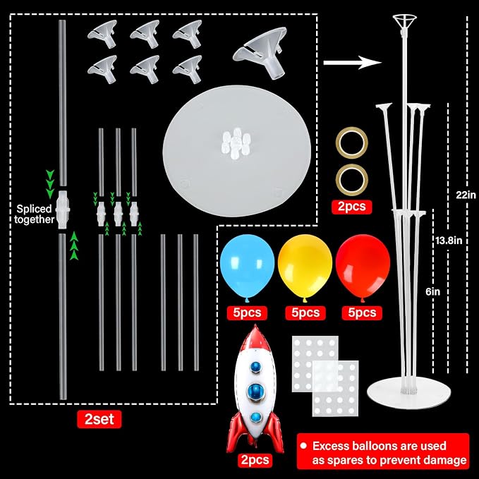 Toy Inspired Themed Party Story Balloons Stand Kit 2 Sets - Image 2