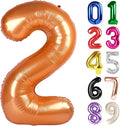 2 Balloon - Orange Birthday Number Balloons, 40 Inch Decorations Men Women | by ALPHADELTAPI