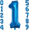 40 Inch Blue Number Balloon 1, Large Number Foil Balloons Mylar by PatiCool