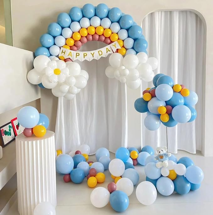 12 Inch Retro Mist Blue Balloons, Baby Shower, Graduate Party Decorations - Image 6