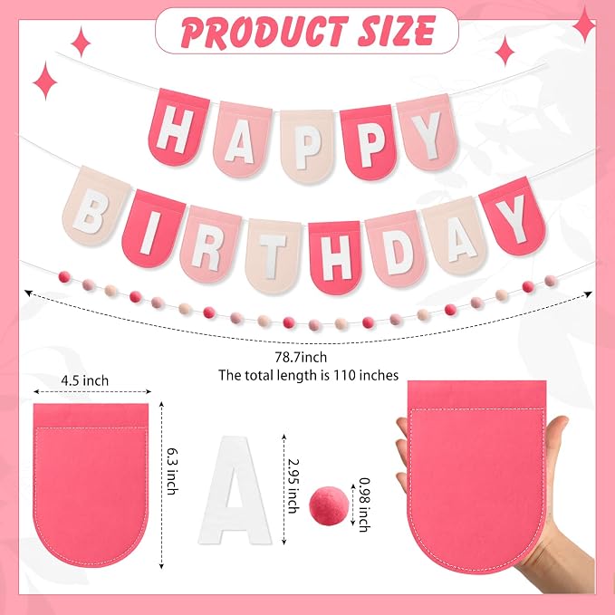 Hahafelt 125 Pcs Make Your Own Banner Kit Personalized Handmade Name Scallop - Image 2