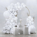 PartyWoo White Balloons 92pcs Different Sizes Pack of 18 12 10 5 Inch Matte by PartyWoo