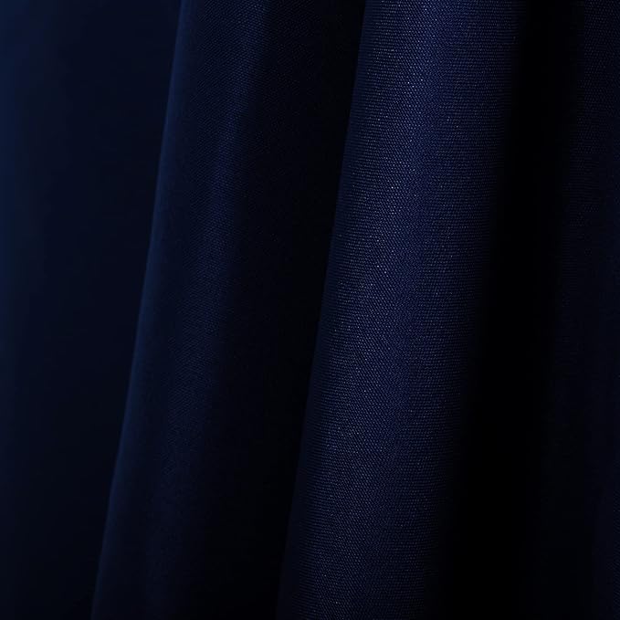 Ascoza 2pack 90x132 Inch Navy Rectangular Tablecloth 8 Feet Table Cloth in Polyester Fabric for Wedding/Banquet/Restaurant/Parties