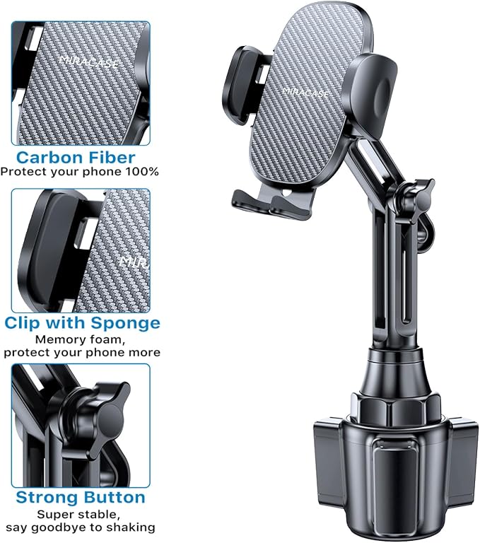 Miracase Long Neck Car Cup Holder Phone Mount Compatible - Image 6