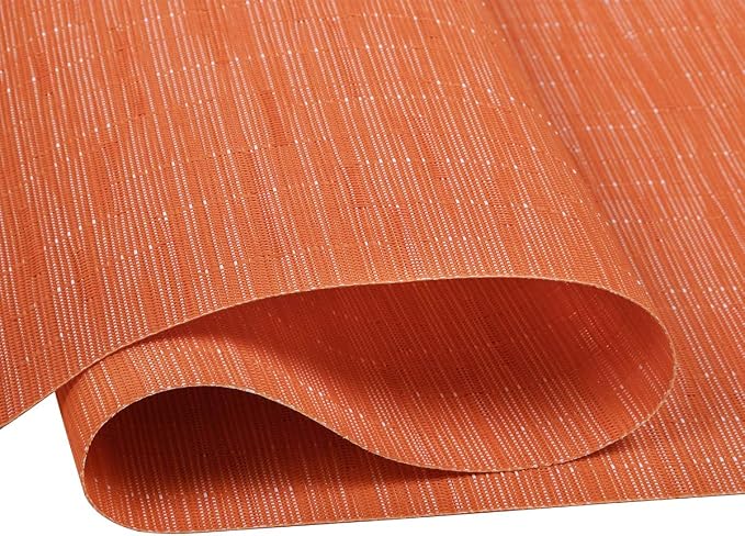 SHACOS Placemats Set of 8 Woven Vinyl Place Mats - Image 4