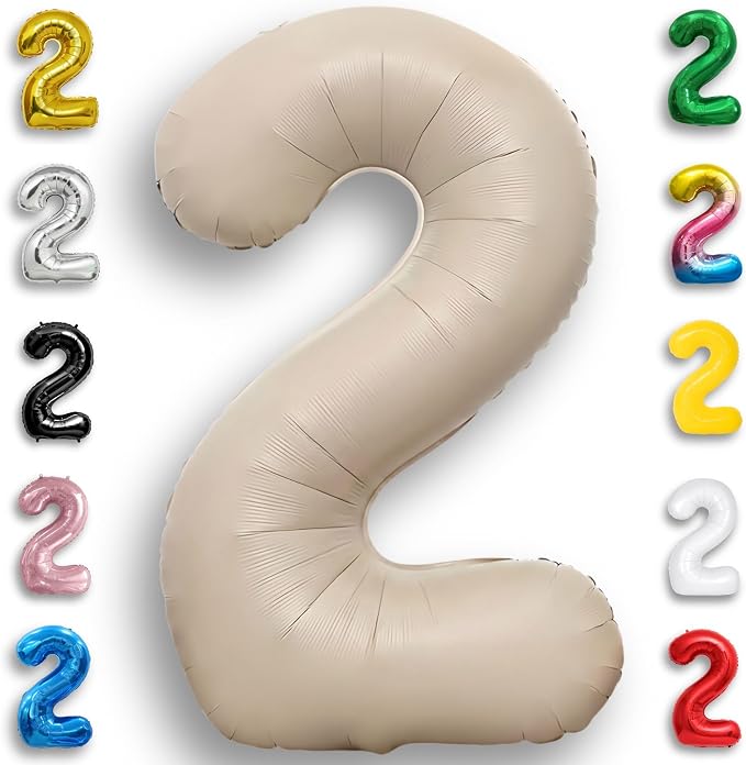 Caramel Number Balloon 2 Mylar Foil Balloons 40 inch by Unknown